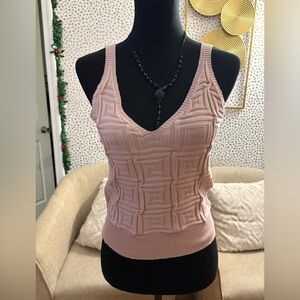 Shein Pink Knit Tank Top